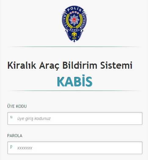 Kiralık Araç Bildirim Sistemi (KABİS)